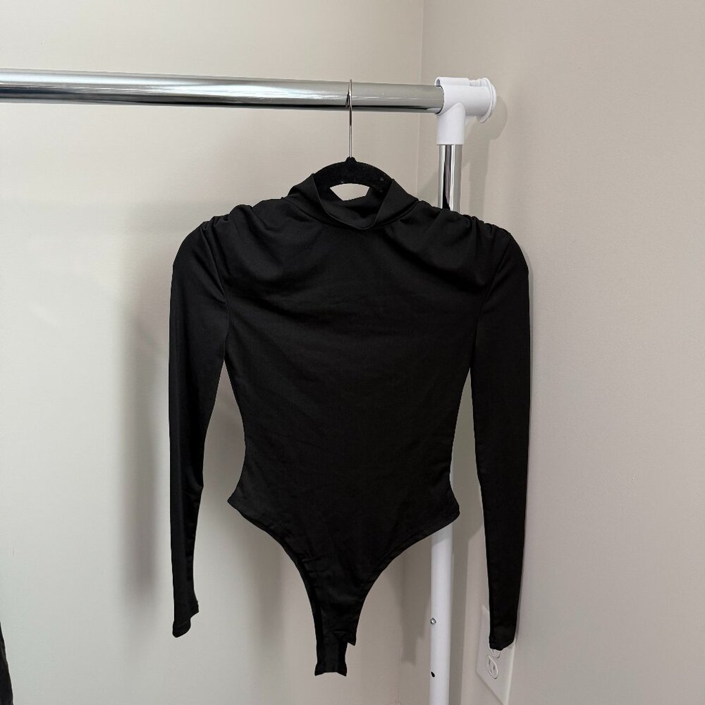 Black Mockneck Bodysuit